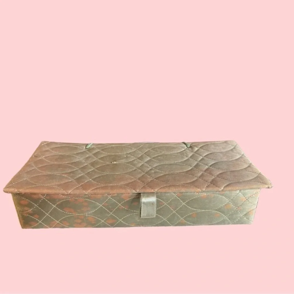 quilted vintage glove box